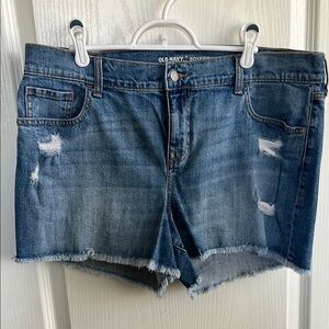 Old Navy Blue Jean Shorts with Distressed Look